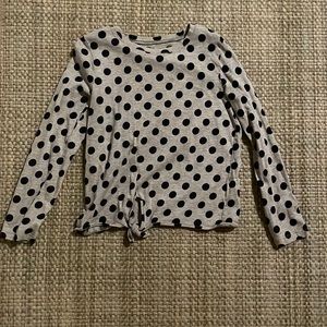 Crewcuts polka dot Long sleeve shirt with tie